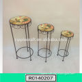 New Launched Metal Plant Stand set of three with Silk Printing Top